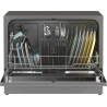 Candy Table Top Dishwasher CP 6E51LS, Width 55 cm, Energy class E, Silver / CP6E51LS