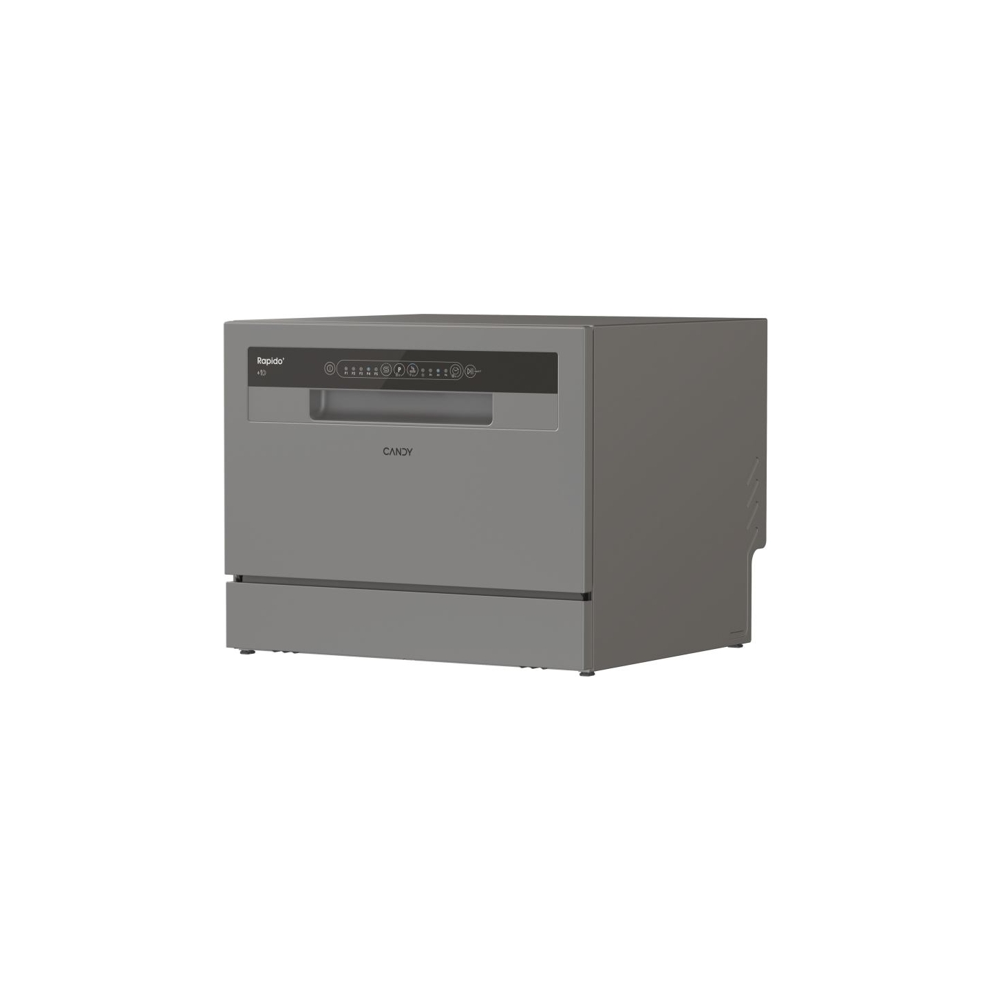 Candy Table Top Dishwasher CP 6E51LS, Width 55 cm, Energy class E, Silver / CP6E51LS