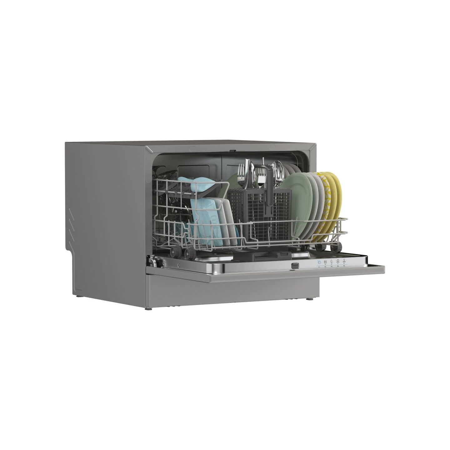 Candy Table Top Dishwasher CP 6E51LS, Width 55 cm, Energy class E, Silver / CP6E51LS