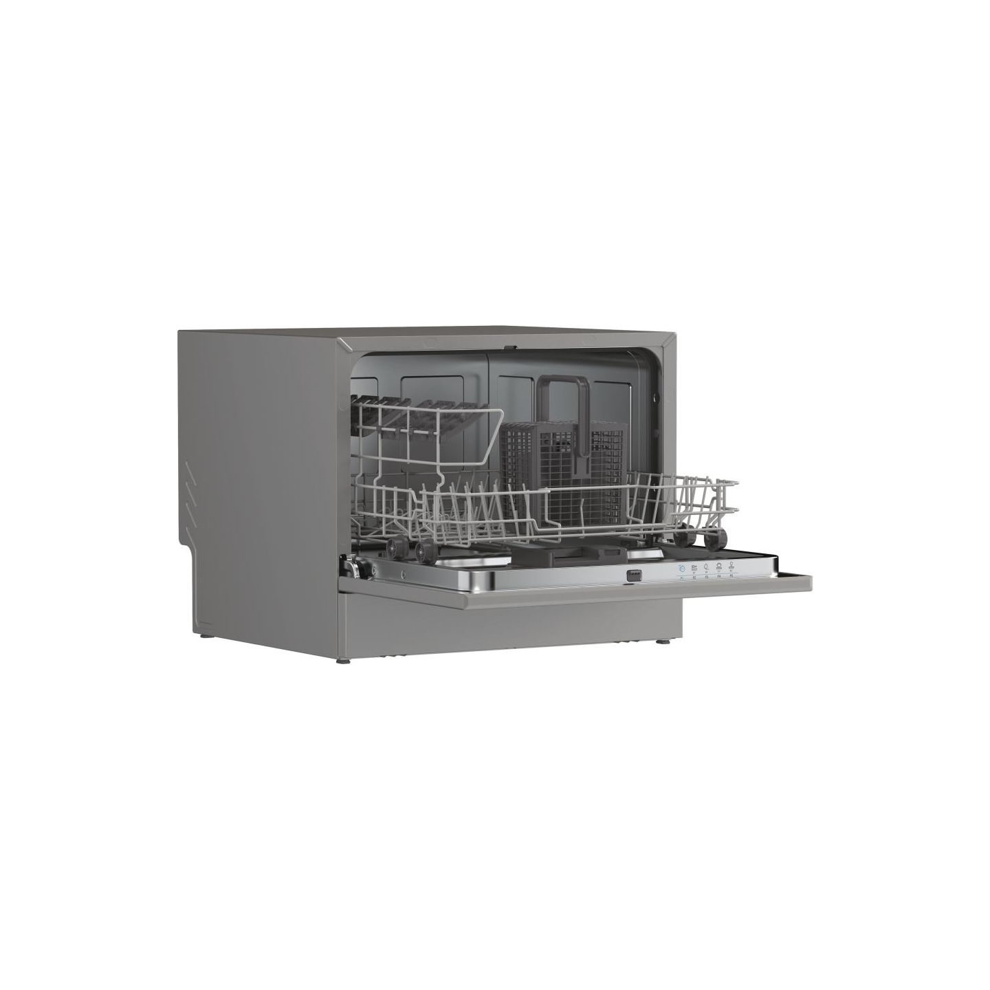 Candy Table Top Dishwasher CP 6E51LS, Width 55 cm, Energy class E, Silver / CP6E51LS