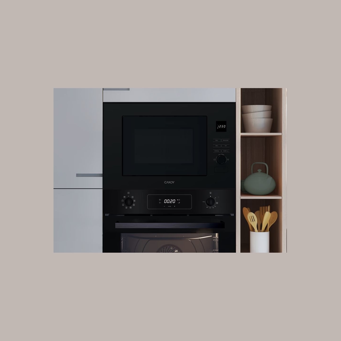 Candy Microwave oven | CA38FL7N20WXB | Built-in | 20 L | 750 W | Grill | Black