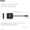 Club3D I/O HUB USB-C TO HDMI 2PORT/MST CSV-1558 CLUB3D