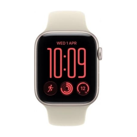 Apple Smartwatch Watch SE 3 GPS + Cellular, 44mm Aluminium Case in Starlight, Starlight Sport Band - S/M