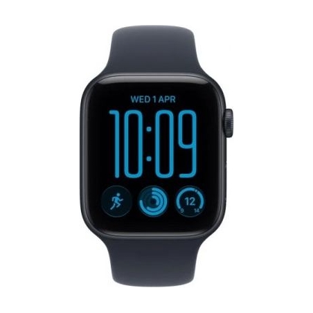 Apple Smartwatch Watch SE 3 GPS, 40mm Midnight Aluminium Case, Navy Sport Band - S/M