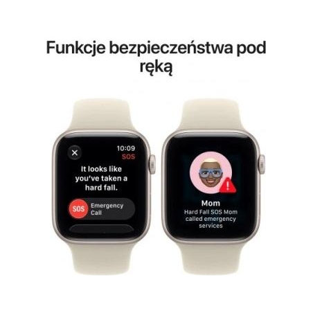 Apple Smartwatch Watch SE 3 GPS 40mm Aluminium Case in Starlight, Starlight Sport Band - S/M