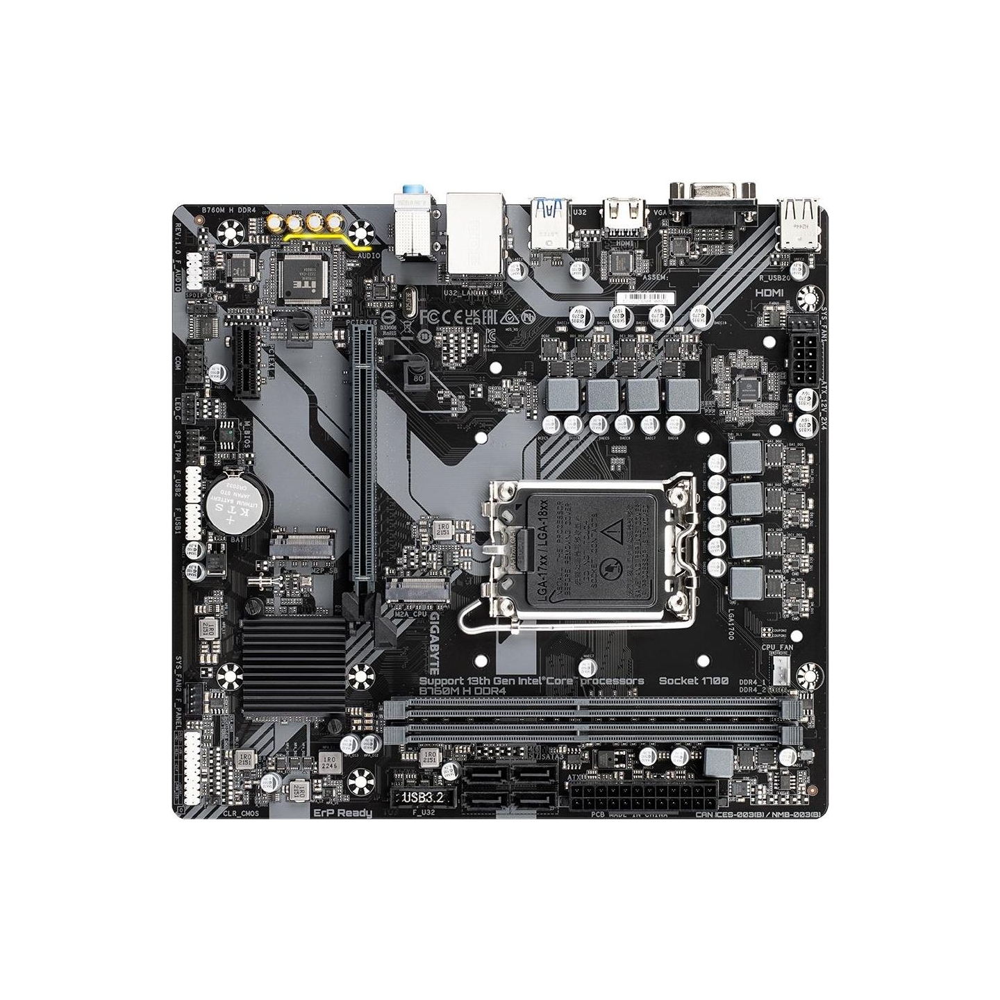 Gigabyte B760M H DDR4 LGA1700 mATX MB