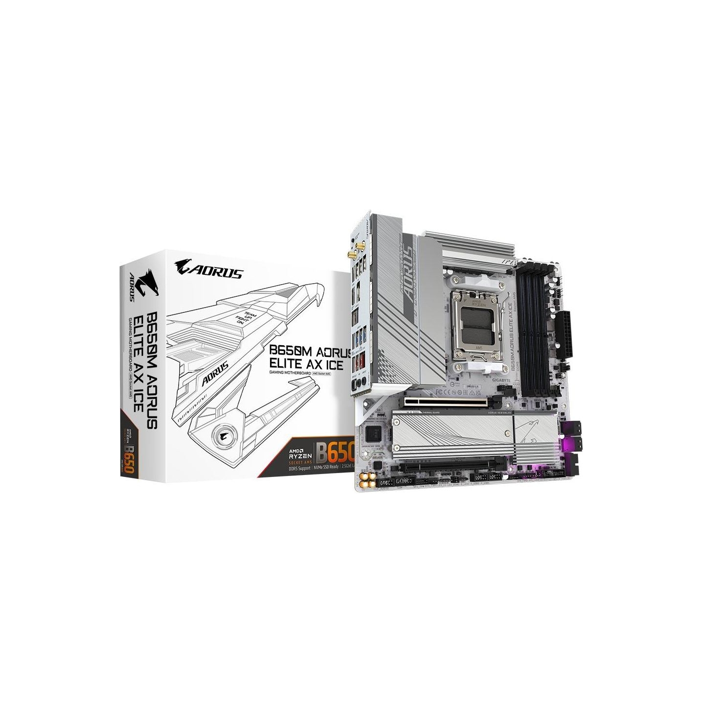 Gigabyte B650M A ELITE AX ICE AM5