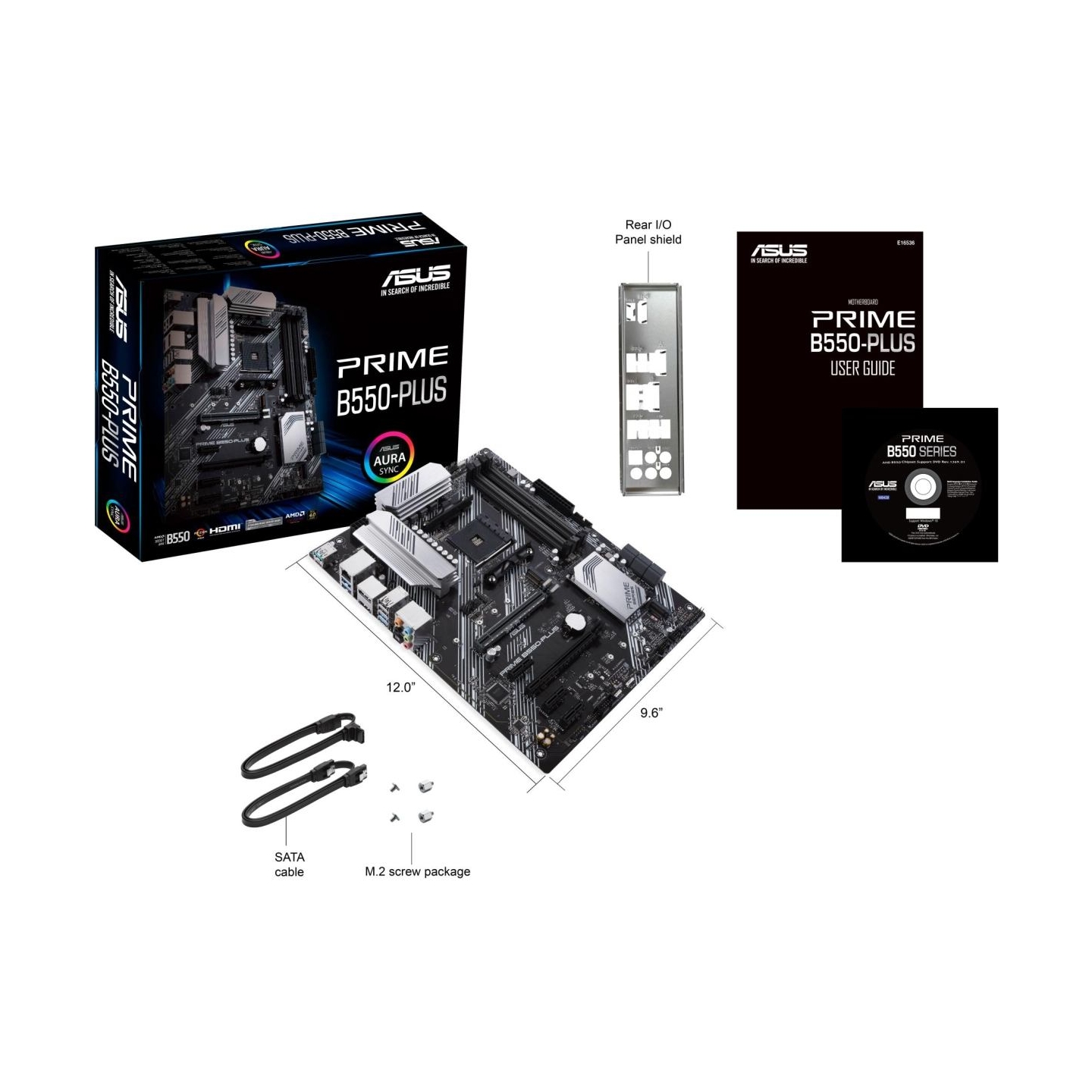 Asus Motherboard PRIME B550-PLUS AM4 4DD R4 HDMI/DP M.2 ATX