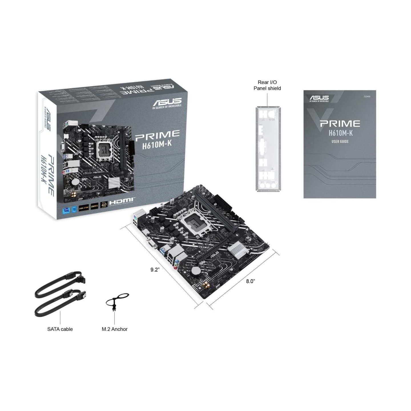 Asus Processor family Intel | Processor socket LGA1700 | DDR5 DIMM | Supported hard disk drive interfaces SATA, M.2 | Number of 