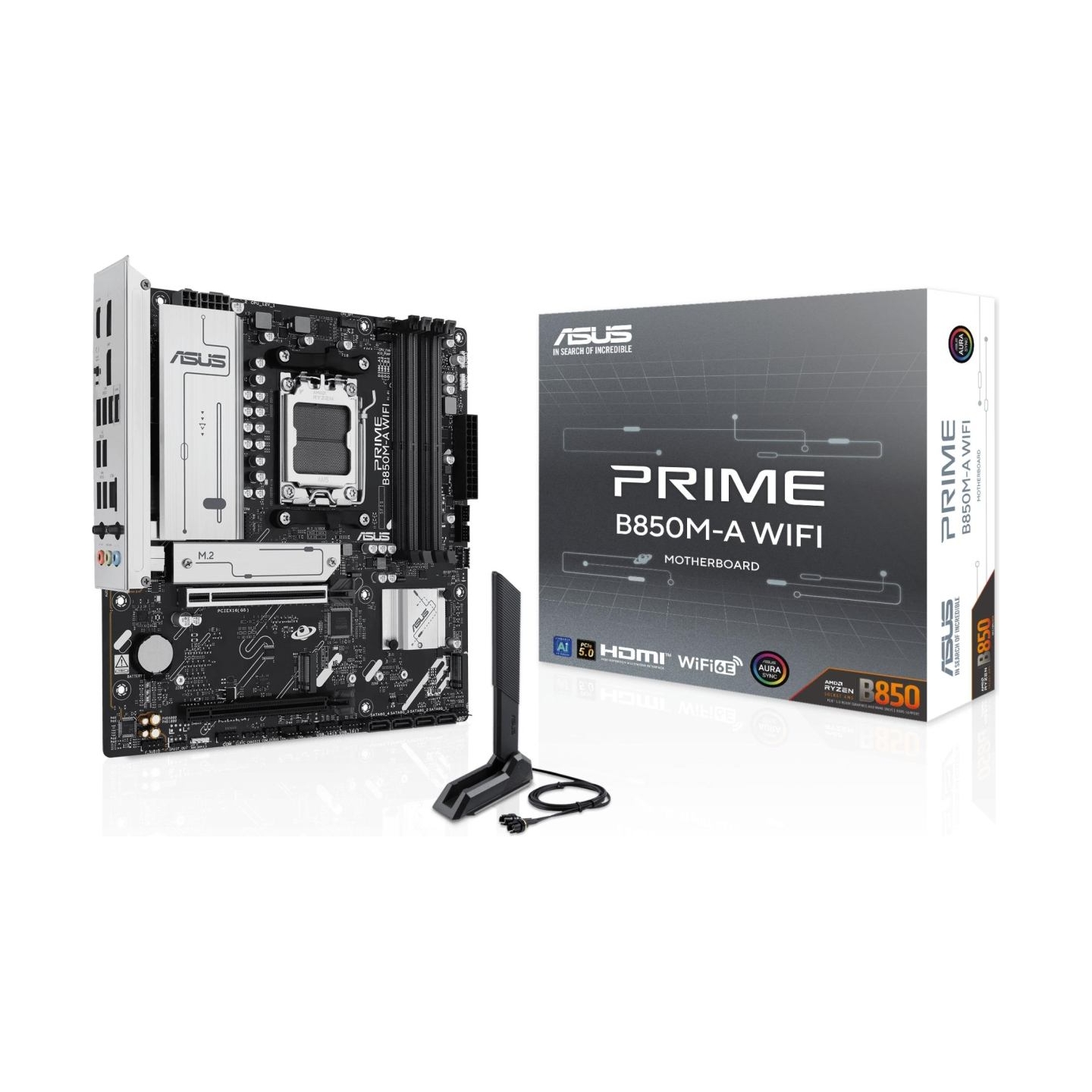 Asus PRIME B850M-A WIFI | Processor family AMD | Processor socket AM5 | DDR5 | Supported hard disk drive interfaces SATA, M.2 | 