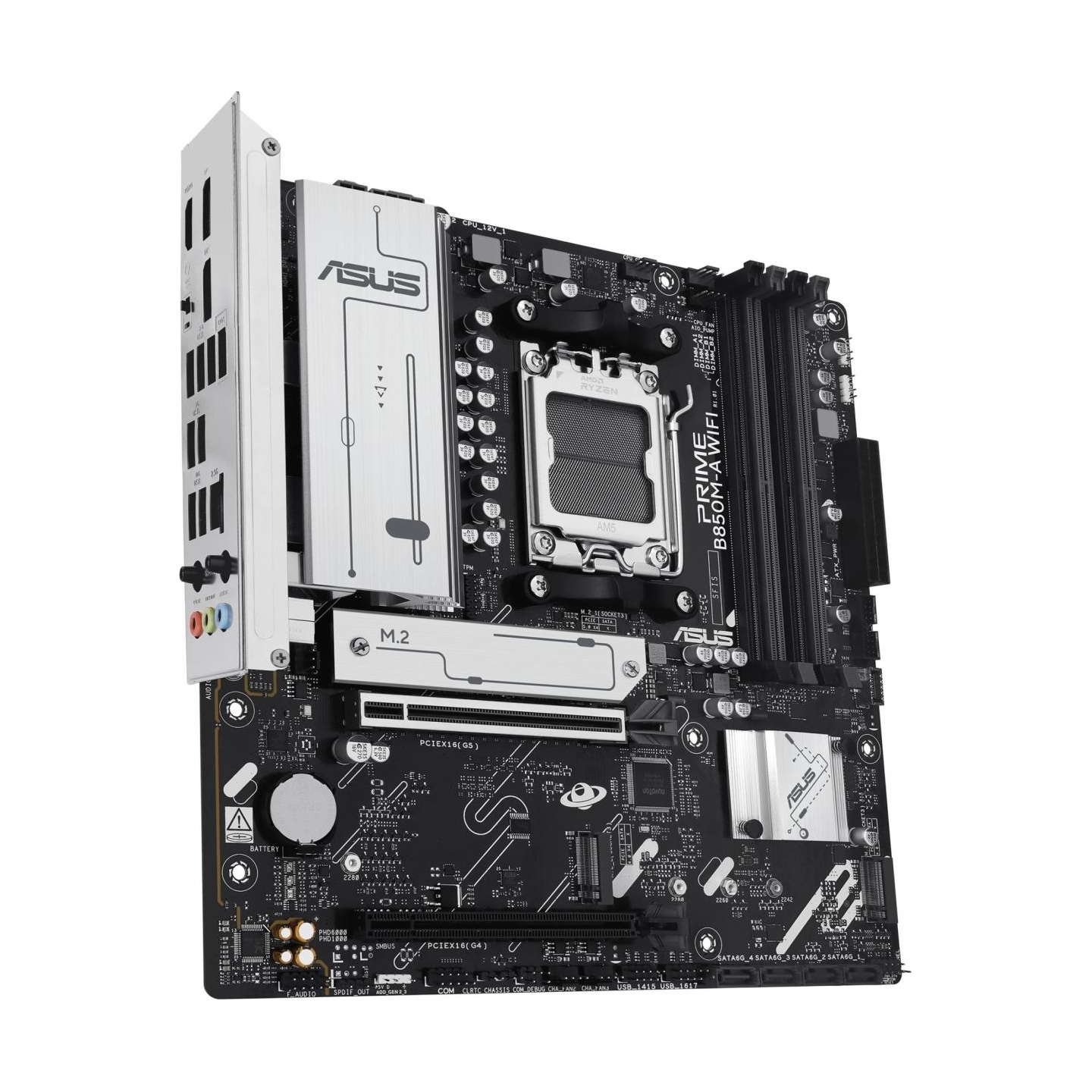 Asus PRIME B850M-A WIFI | Processor family AMD | Processor socket AM5 | DDR5 | Supported hard disk drive interfaces SATA, M.2 | 