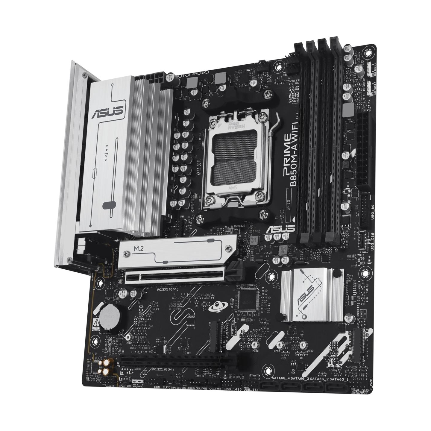 Asus PRIME B850M-A WIFI | Processor family AMD | Processor socket AM5 | DDR5 | Supported hard disk drive interfaces SATA, M.2 | 