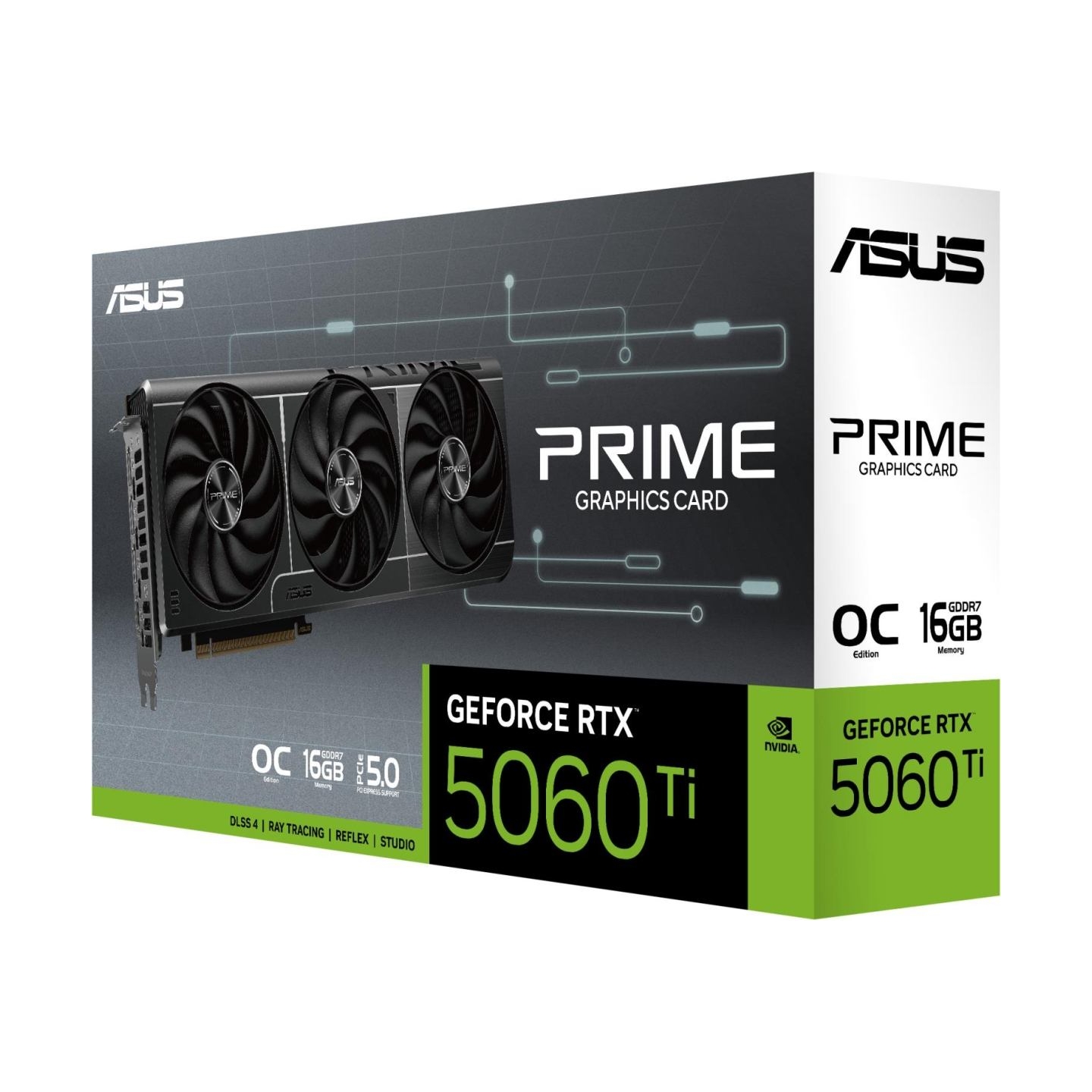 Asus PRIME GeForce RTX 5060 Ti 16GB GDDR7 OC Edition | NVIDIA | 16 GB | GeForce RTX 5060 Ti | GDDR7 | HDMI ports quantity 1 | PC