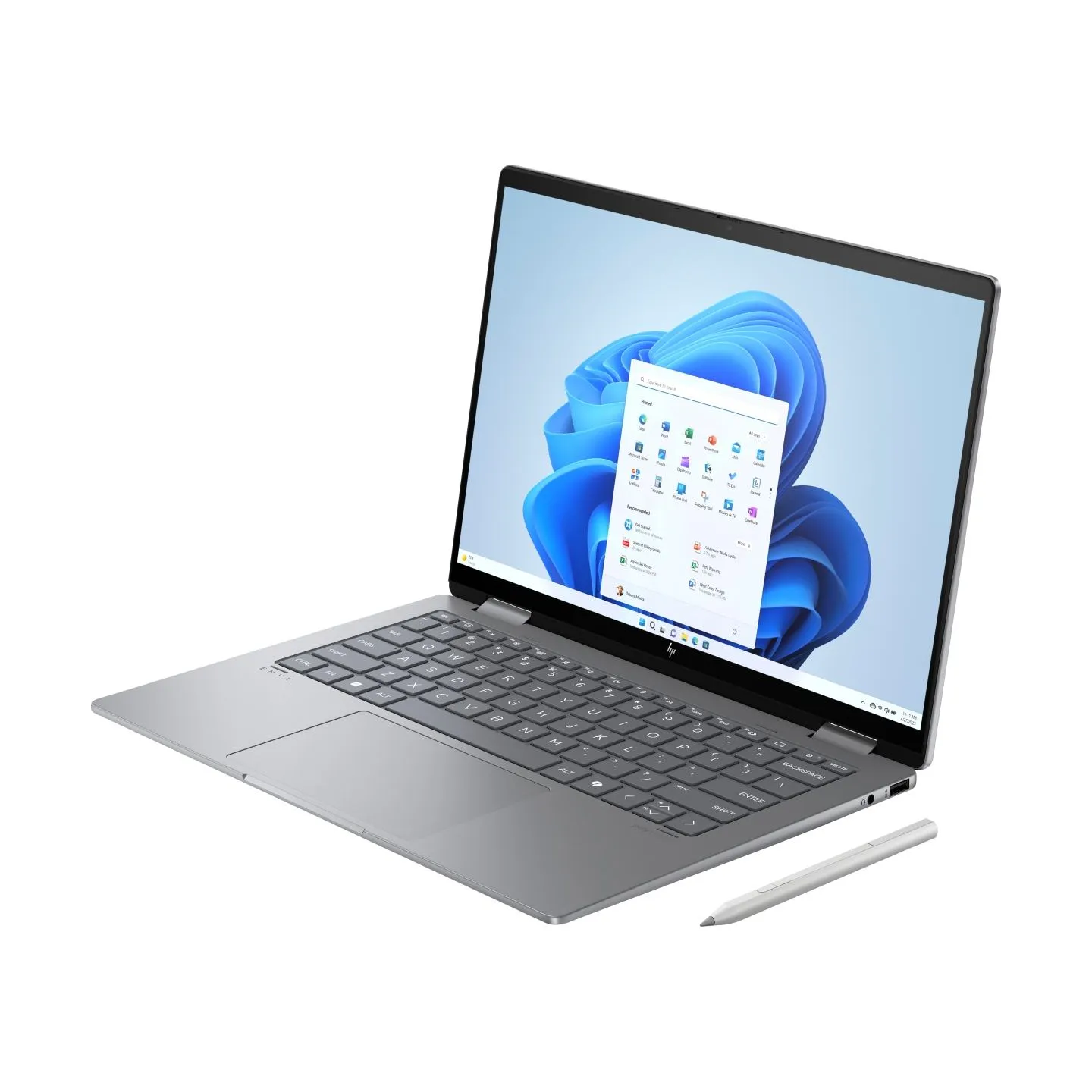 HP Envy x360 2-in-1 Laptop 14-fa0006ny - Ryzen 7-8840HS, 16GB, 512GB SSD, 14.0 WUXGA 300-nit Touch, IR webcam, Meteor Silver, Wi