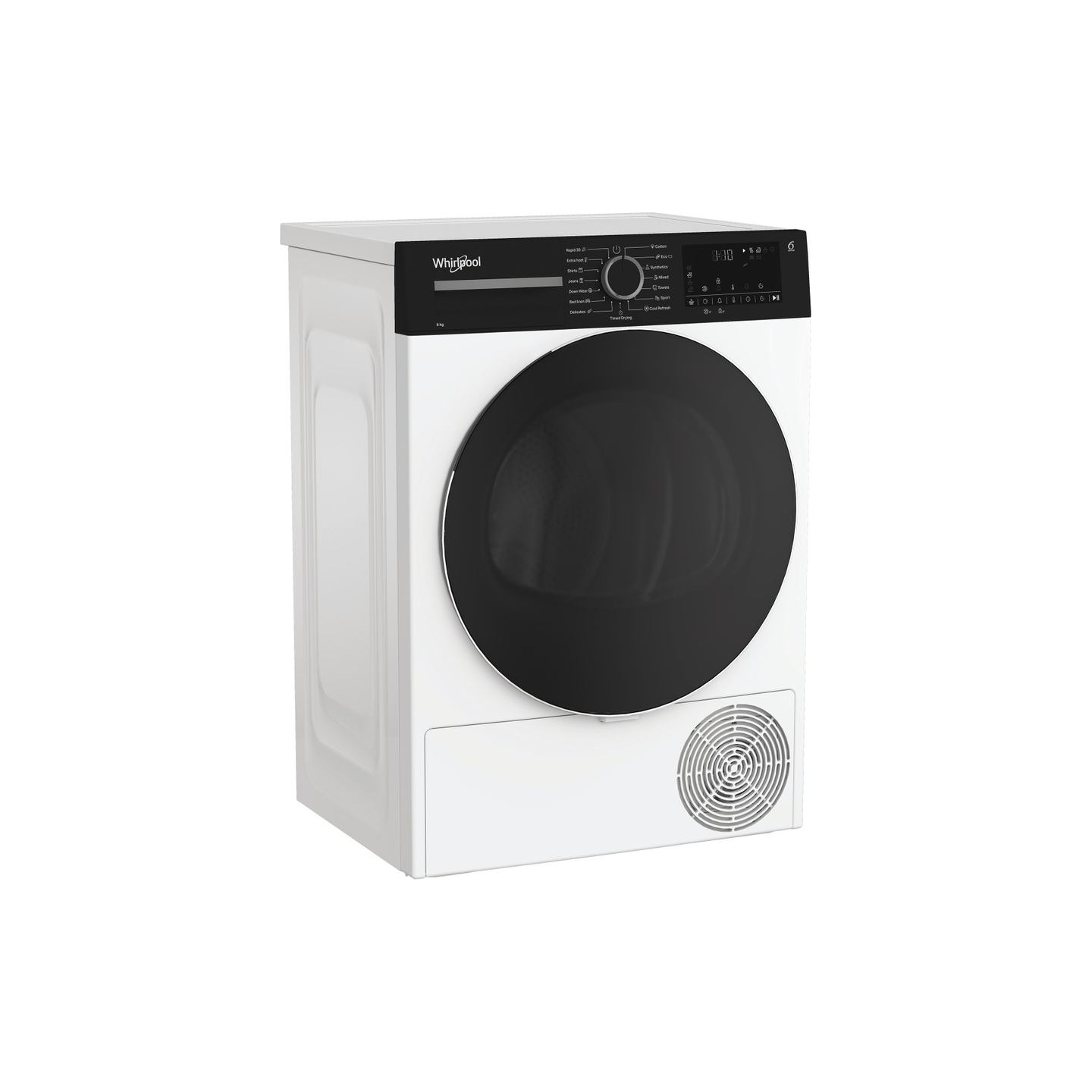 Whirlpool Dryer WPS D8 WBS EE, White, 8kg, Energy class D, Heat pump, Depth 54,5 cm / WPSD8WBSEE