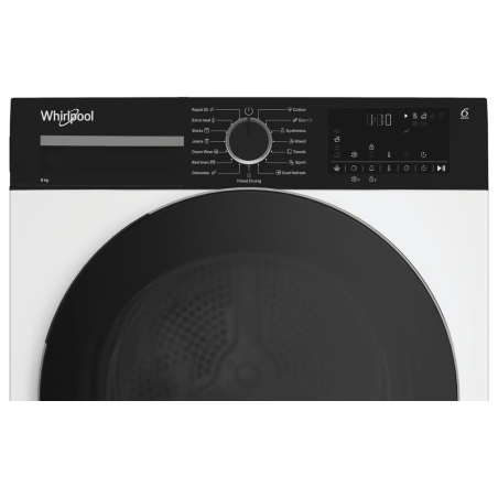 Whirlpool Dryer WPS D8 WBS EE, White, 8kg, Energy class D, Heat pump, Depth 54,5 cm / WPSD8WBSEE