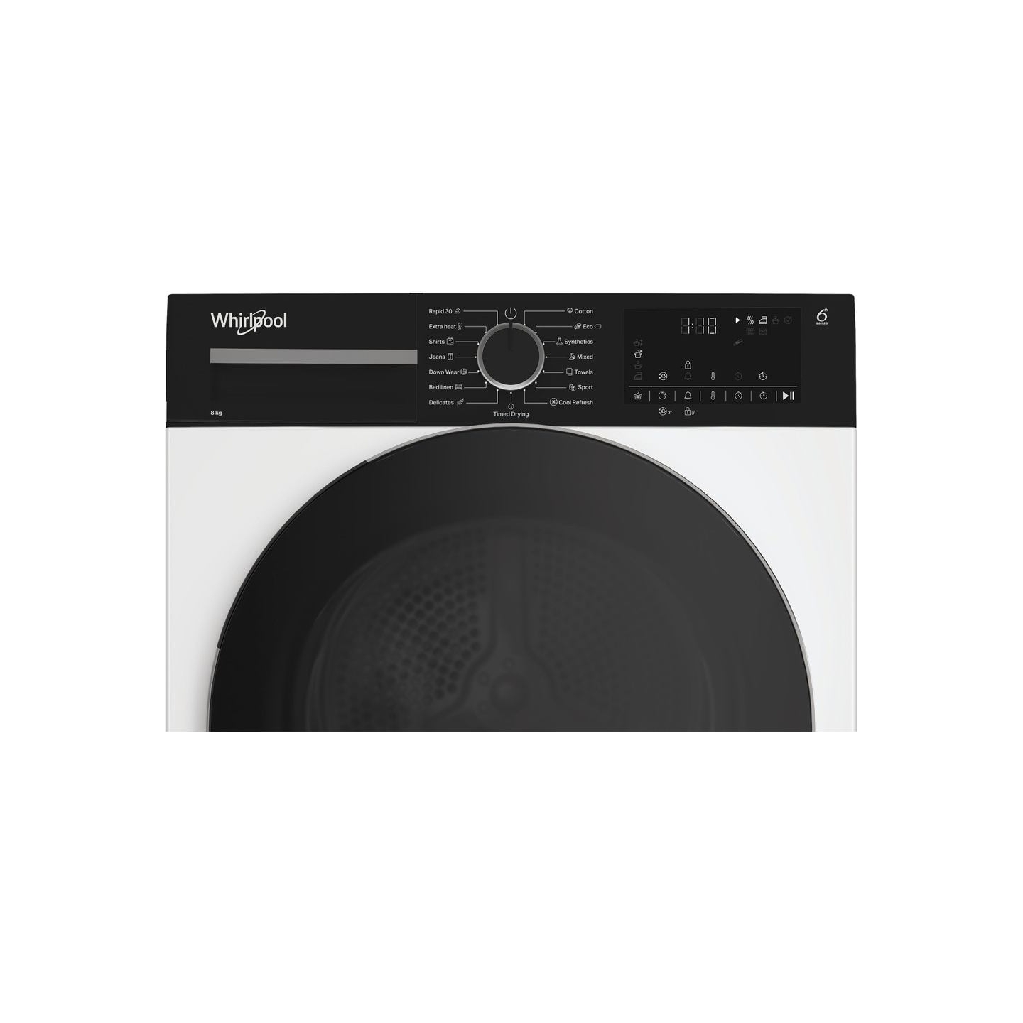 Whirlpool Dryer WPS D8 WBS EE, White, 8kg, Energy class D, Heat pump, Depth 54,5 cm / WPSD8WBSEE