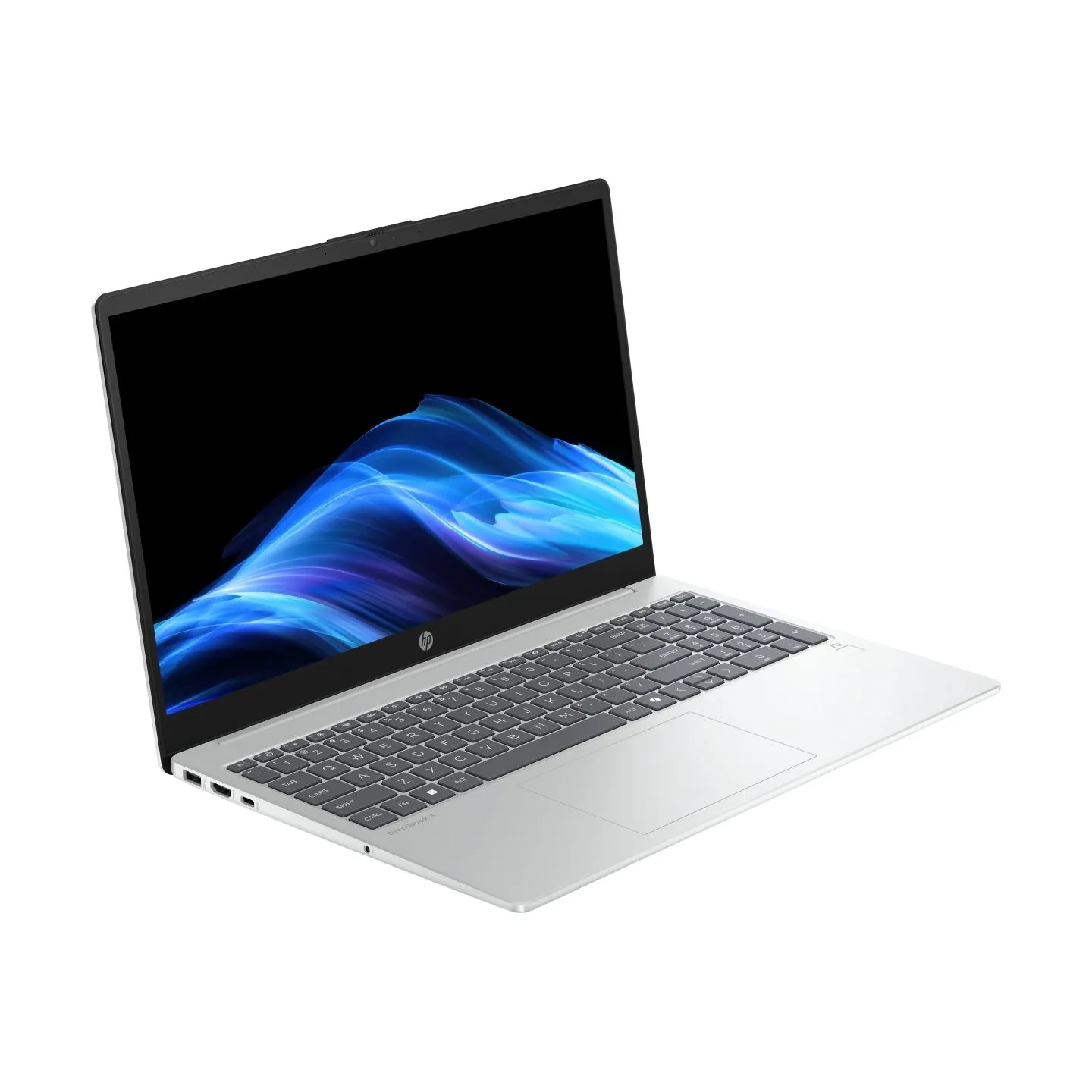 HP OmniBook 3 AI 15-fn0012ny - Ryzen AI 5 340, 16GB, 512B SSD, 15.6 FHD 300-nit AG, FPR, US keyboard, Glacier Silver, Win 11 Hom
