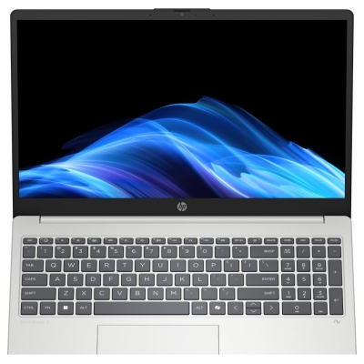 HP OmniBook 3 AI 15-fn0012ny - Ryzen AI 5 340, 16GB, 512B SSD, 15.6 FHD 300-nit AG, FPR, US keyboard, Glacier Silver, Win 11 Hom