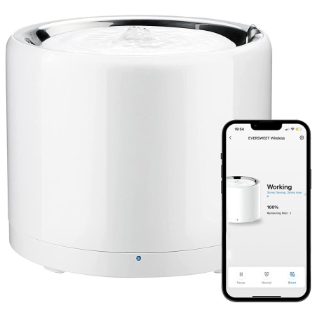 Petkit | Smart Pet Drinking Fountain | Eversweet 3 Pro (Wireless Pump) | Capacity 1.8 L | Filtering | Material Stainless Steel, 
