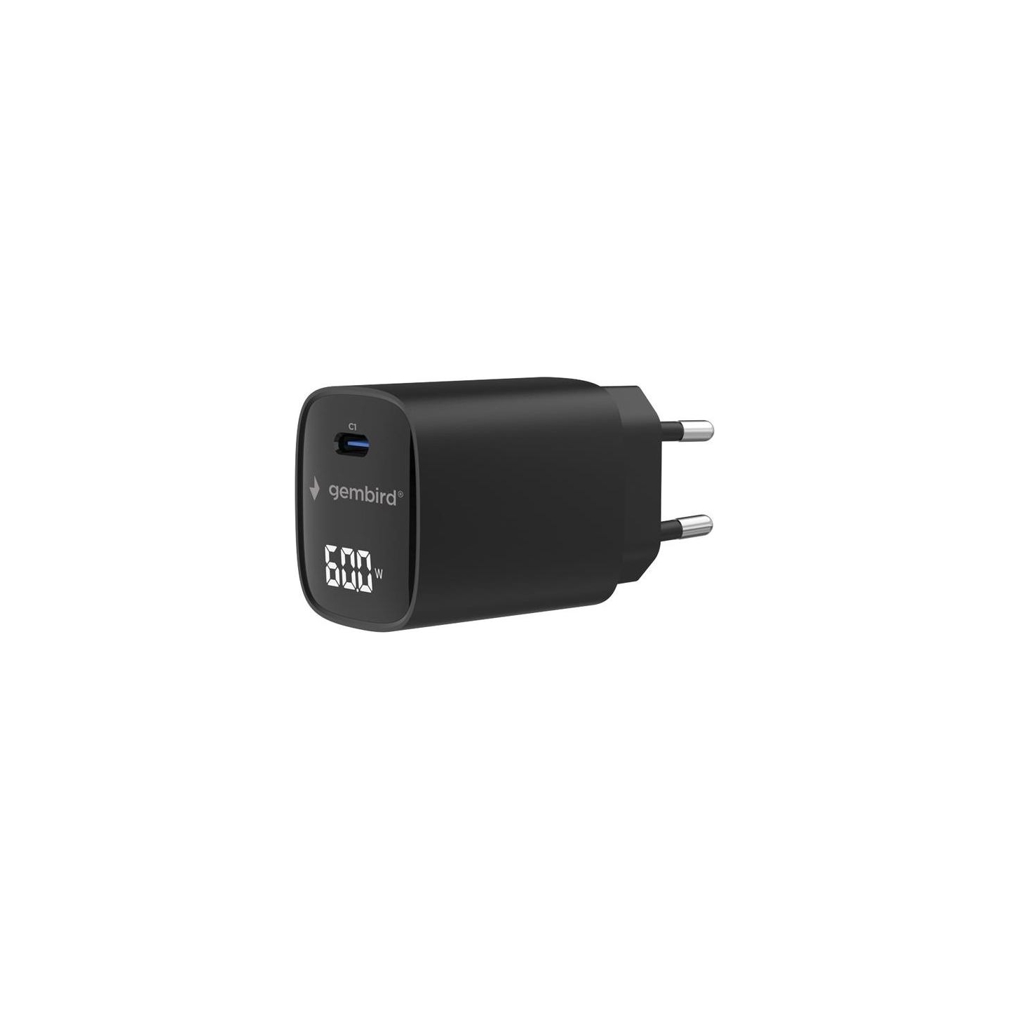 Gembird 60W USB Type-C fast charger, LCD | TA-UC-1C-PD60LCD-01-BK
