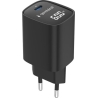 Gembird 60W USB Type-C fast charger, LCD | TA-UC-1C-PD60LCD-01-BK