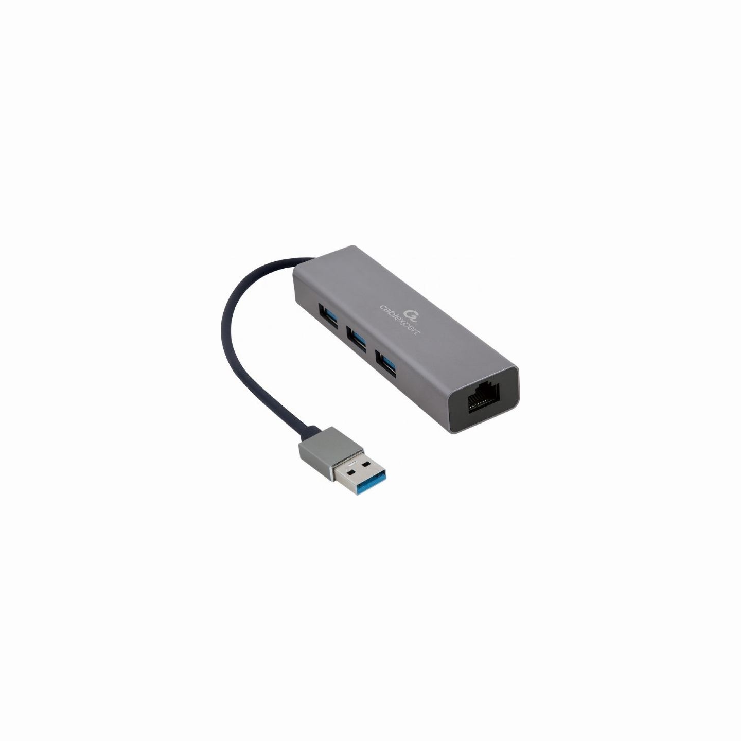 Cablexpert | USB AM Gigabit network adapter with 3-port USB 3.0 hub | A-AMU3-LAN-01