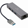 Cablexpert | USB AM Gigabit network adapter with 3-port USB 3.0 hub | A-AMU3-LAN-01