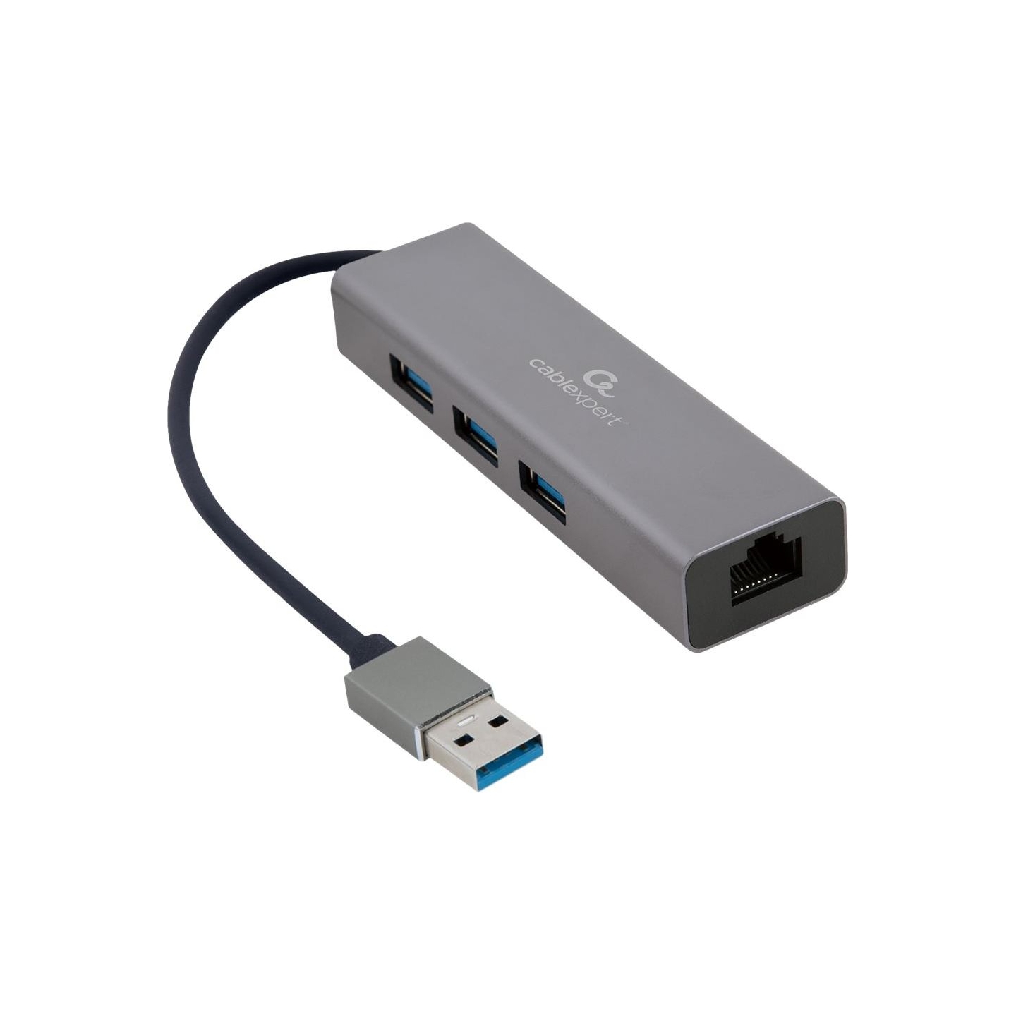 Cablexpert | USB AM Gigabit network adapter with 3-port USB 3.0 hub | A-AMU3-LAN-01