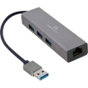 Cablexpert | USB AM Gigabit network adapter with 3-port USB 3.0 hub | A-AMU3-LAN-01