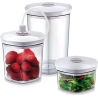 Caso | Vacuum Canister Set | 01260 | 3 canisters | White/Transparent