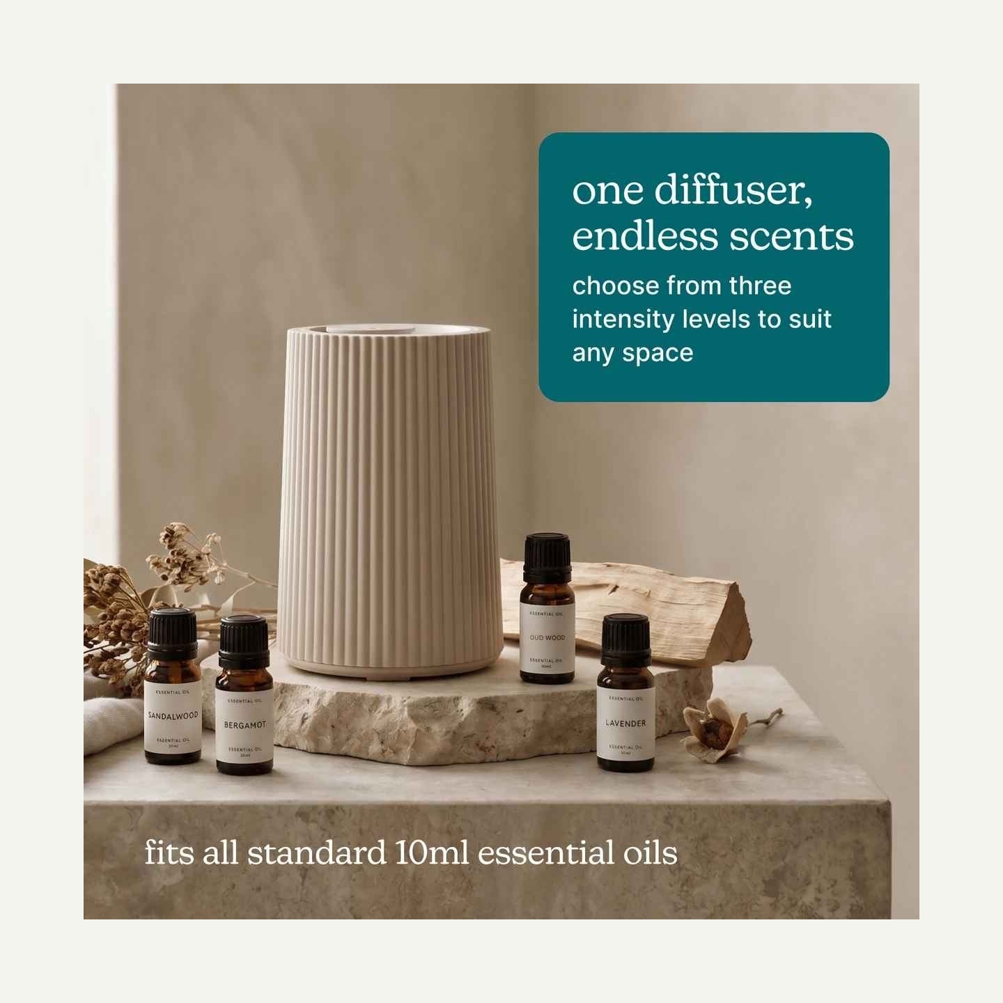 Homedics ARMH-671BG-WW SereneScent Flow Waterless Essential Oil Diffuser