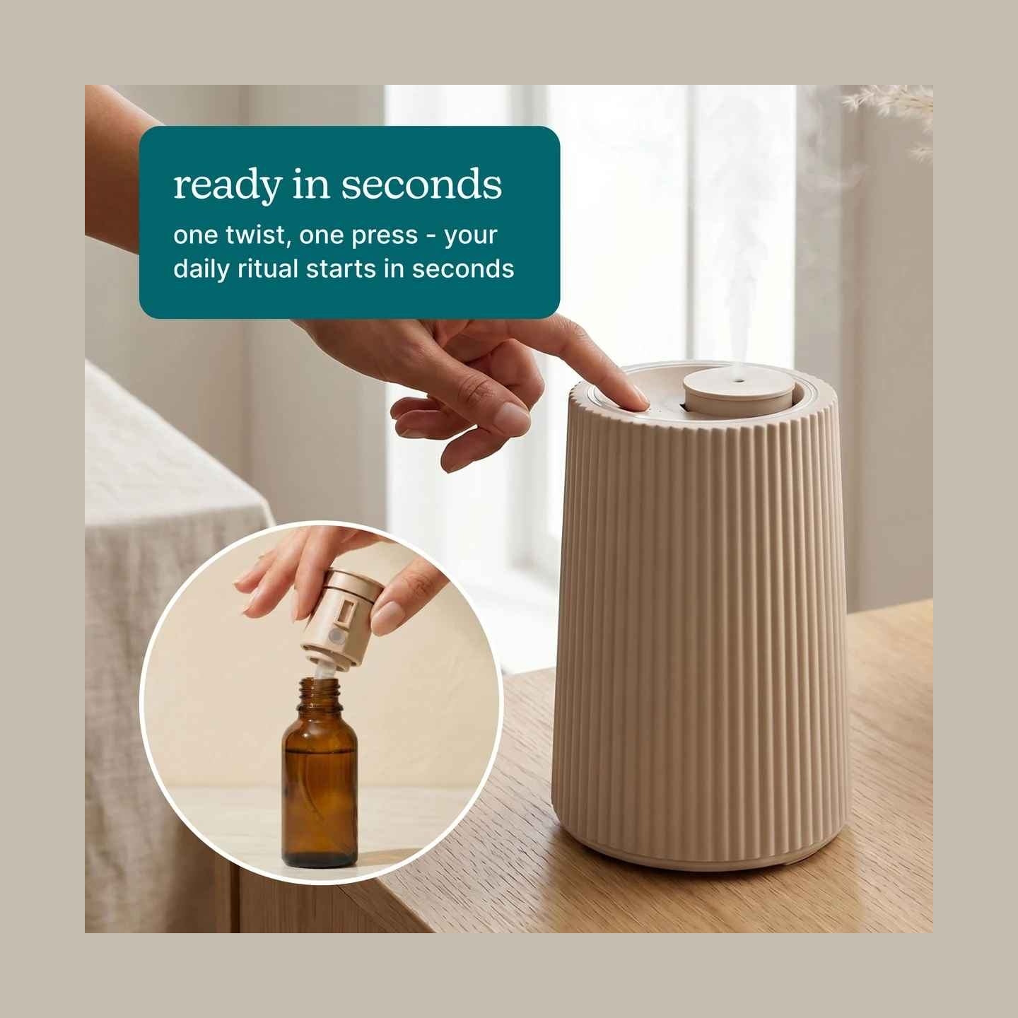 Homedics ARMH-671BG-WW SereneScent Flow Waterless Essential Oil Diffuser