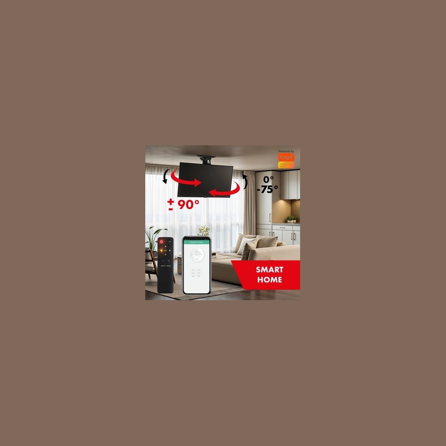 Maclean Ceiling electric TV mount 32-75 inches, MC-490