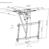 Maclean Ceiling electric TV mount 32-75 inches, MC-490