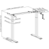 Maclean Height adjusted desk Frame, gray MC-790NG