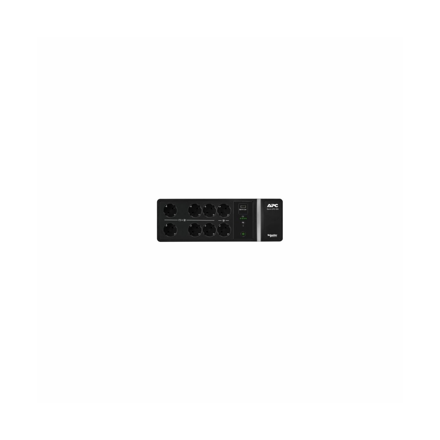 APC BACK-UPS, 500VA/300W FLOOR/WALL MOUNT, 230V, 8X CEE 7/3 SCHUKO OUTLETS, USB TYPE A PORT