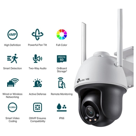 Tp-Link Camera Outdoor 4MP WiFi VIGI C540-W(4mm )