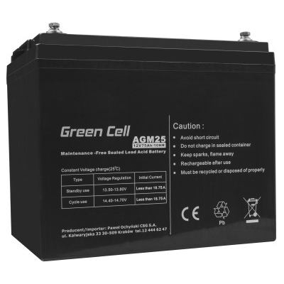 Green Cell GREENCELL Battery AGM 12V 75 Ah