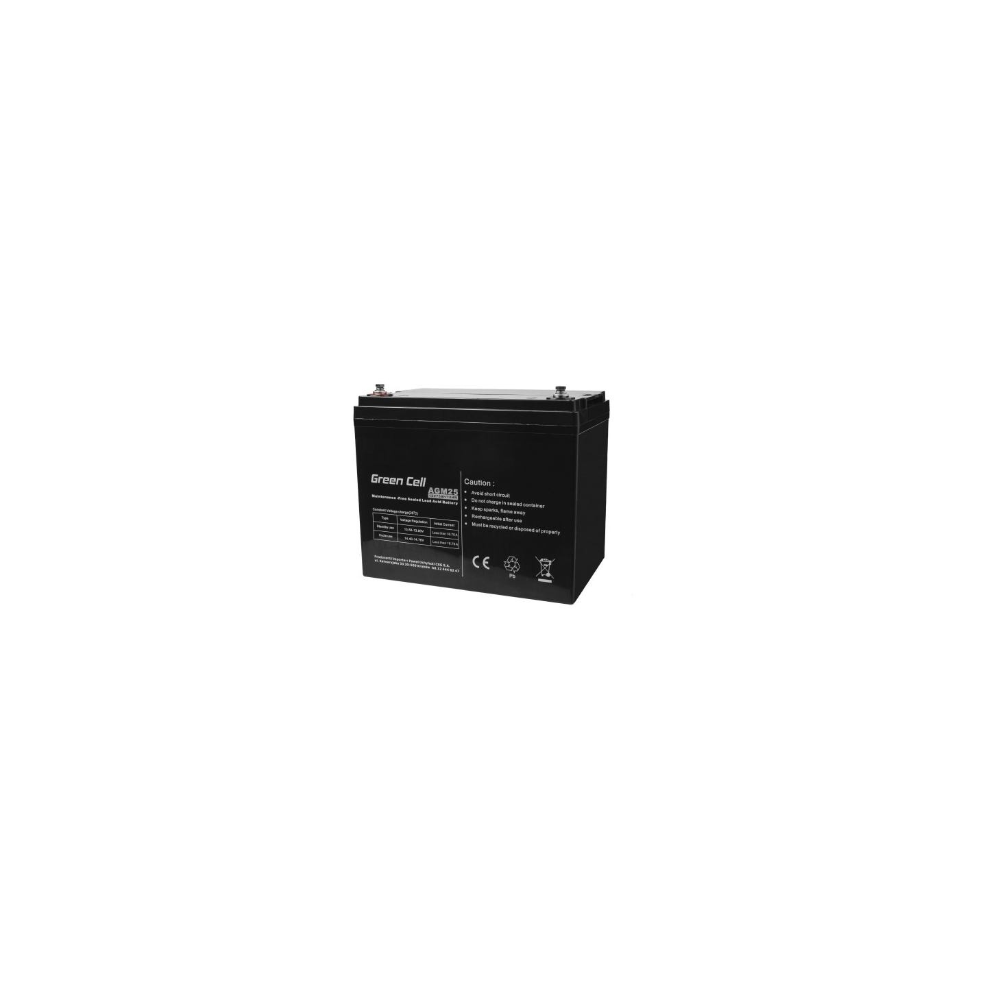 Green Cell GREENCELL Battery AGM 12V 75 Ah