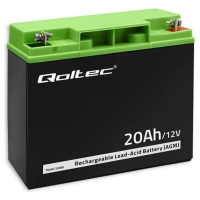 Qoltec 53066 AGM battery 12V 20Ah