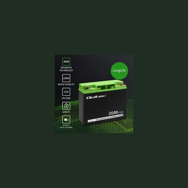 Qoltec 53066 AGM battery 12V 20Ah