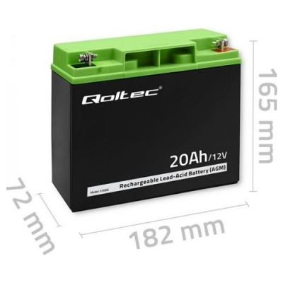 Qoltec 53066 AGM battery 12V 20Ah