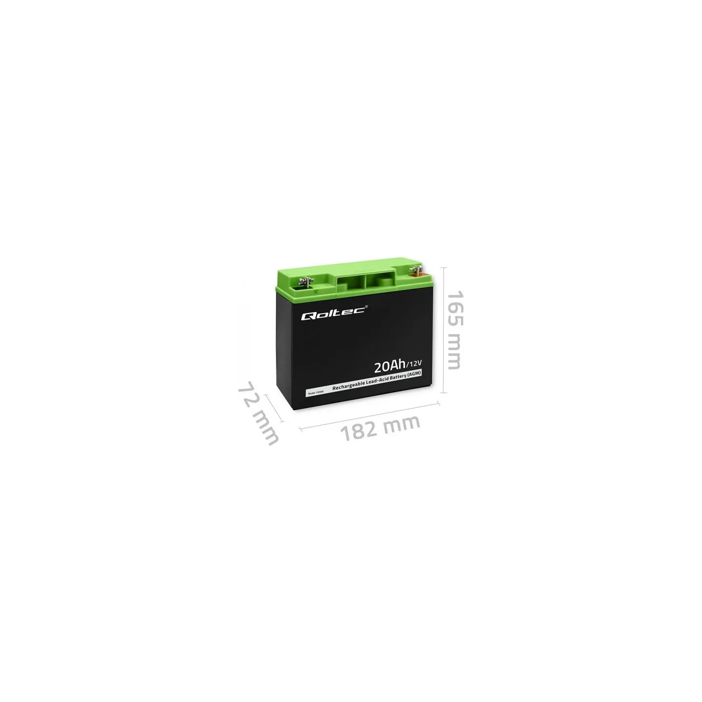 Qoltec 53066 AGM battery 12V 20Ah