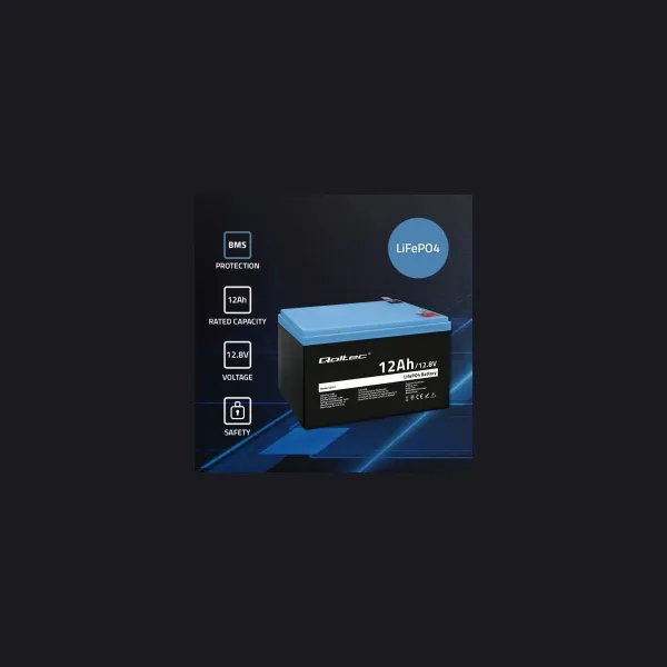 Qoltec 53701 LiFePO4 battery / 12Ah