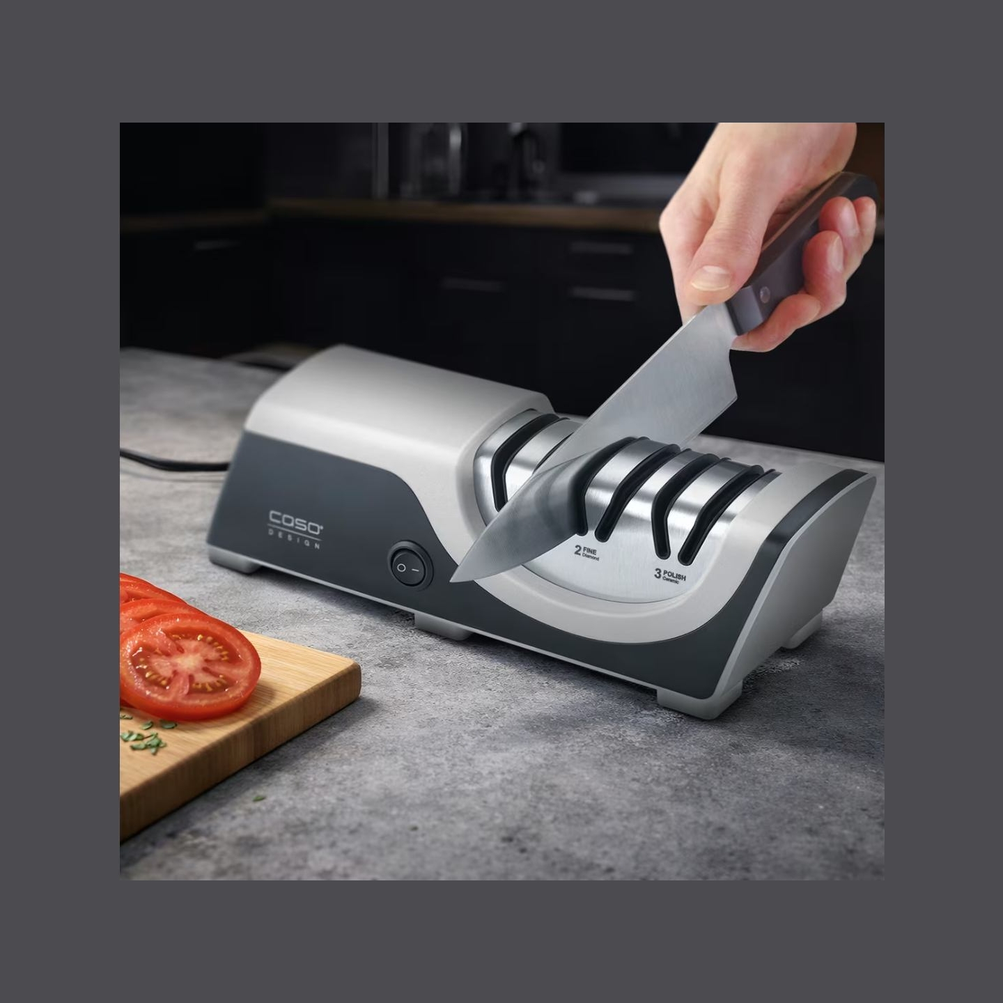 Caso 01710 Electric knife sharpener, 18W, Silver/Black