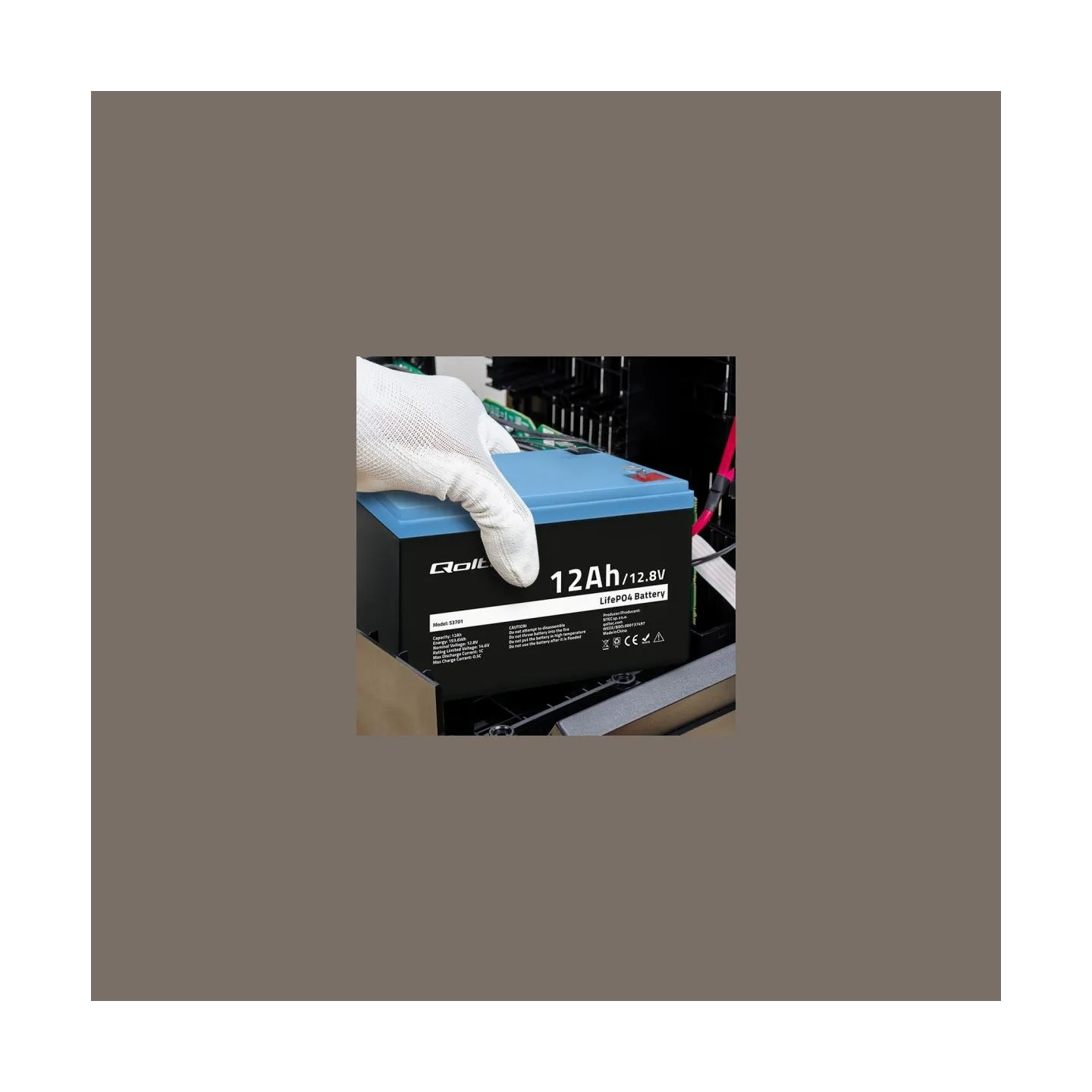 Qoltec 53701 LiFePO4 battery / 12Ah