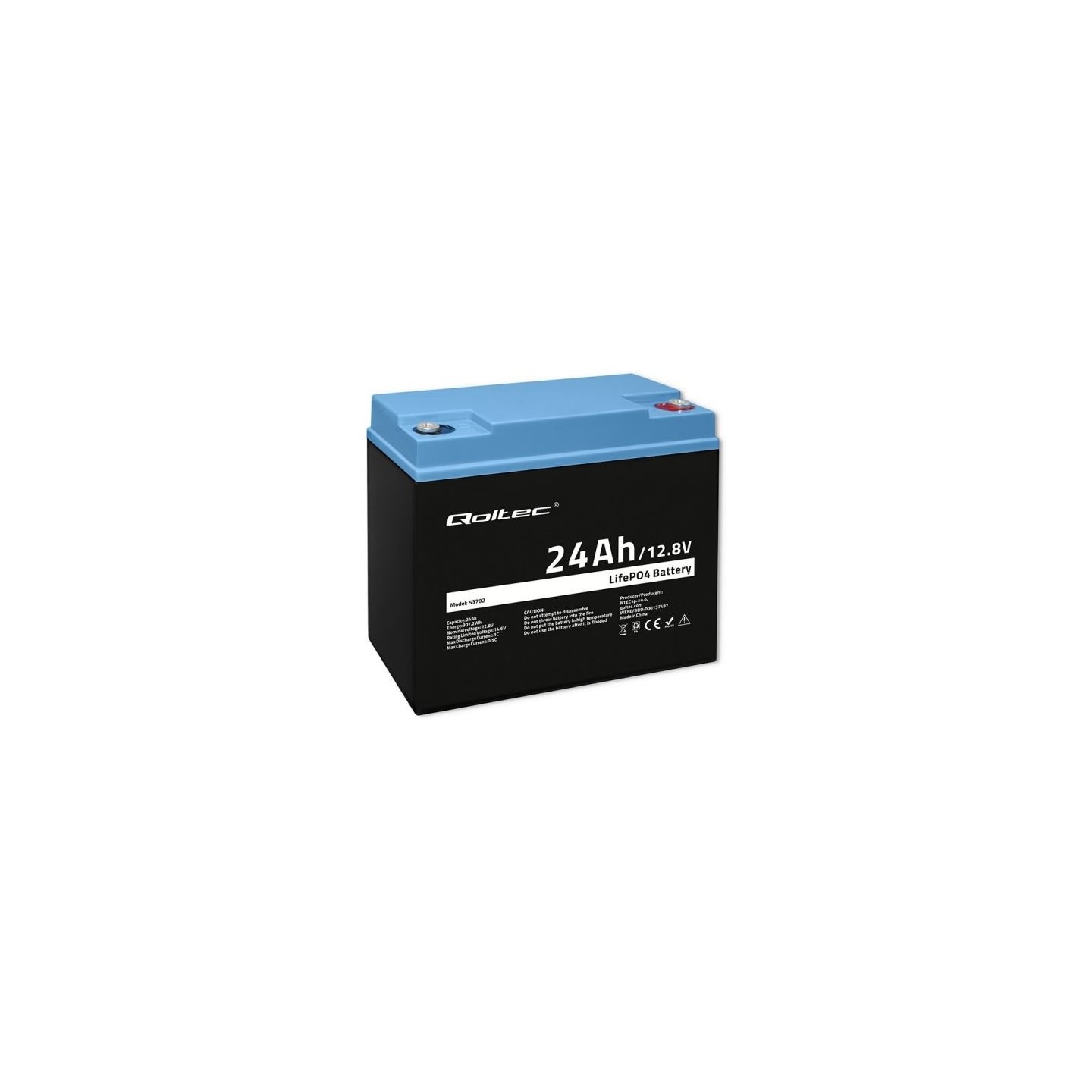 Qoltec 53702 LiFePO4 battery / 24Ah