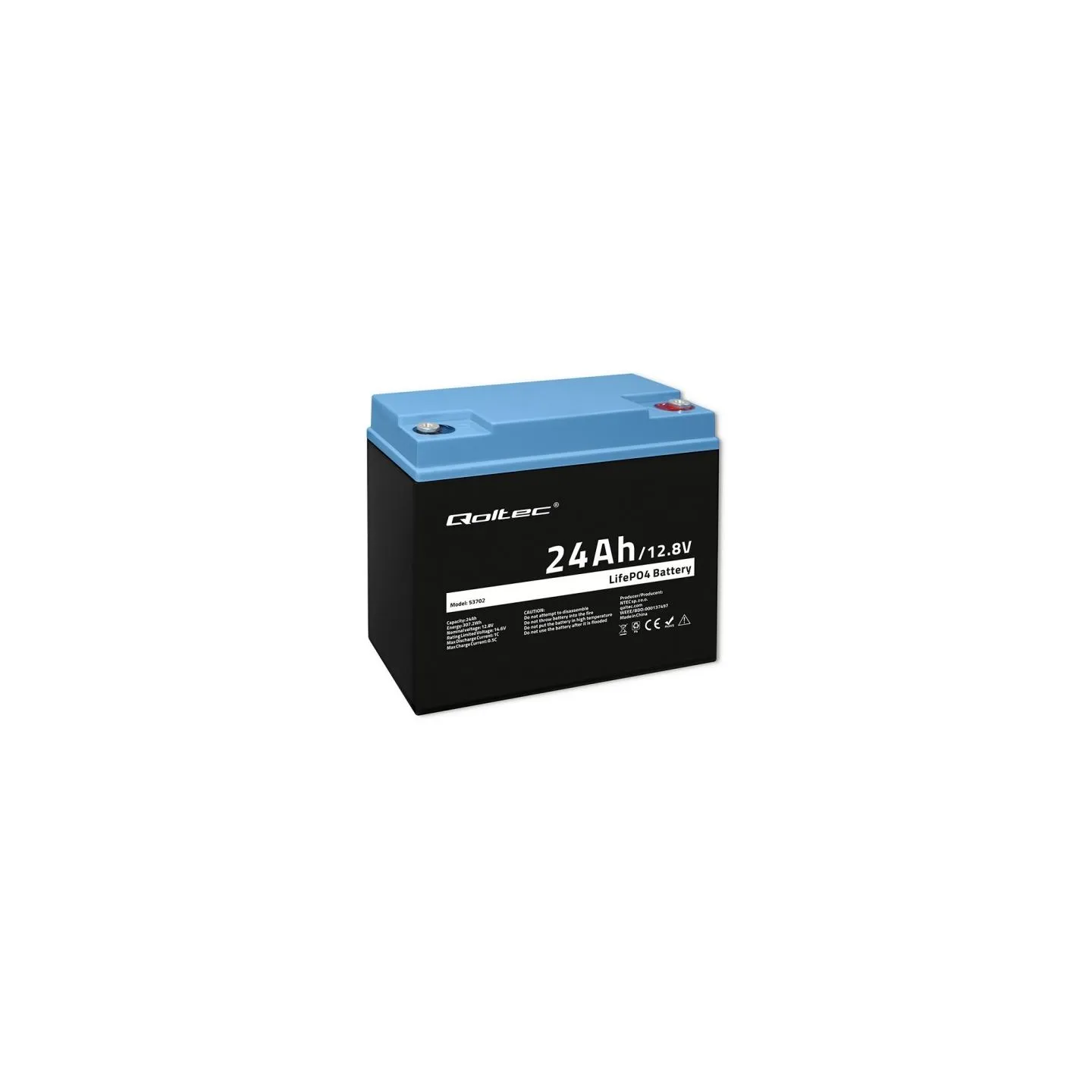 Qoltec 53702 LiFePO4 battery / 24Ah