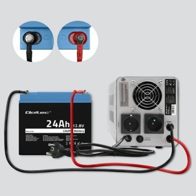 Qoltec 53702 LiFePO4 battery / 24Ah